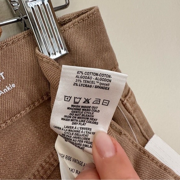 Patti High Rise Straight Leg Jeans In Teddy Taupe size 25 - Picture 6 of 14
